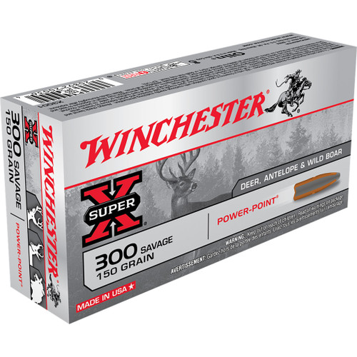 Winchester Super-X Rifle Ammo 300 Savage 150 gr. Power-Point 20-Round
