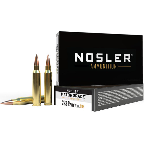 Nosler Match Grade Rifle Ammunition 223 Rem. 70 gr. RDF HPBT 20-Round