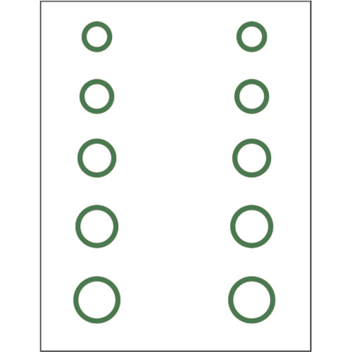 Gunstar Mini Circles Target Reticle Set Green