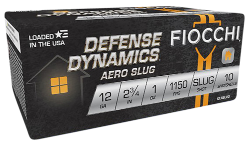 Fiocchi Defense Dynamics Aero 12Gauge 2.75" 1oz RifledSlug Shot 10 Per Box/25 Case