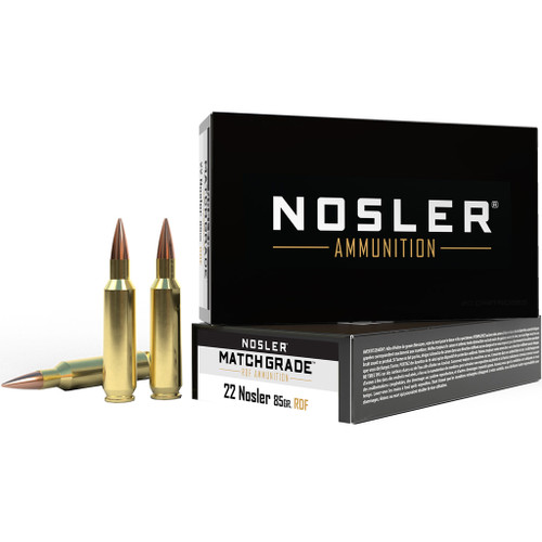Nosler Match Grade Rifle Ammunition 22 85 gr. RDF HPBT 20-Round