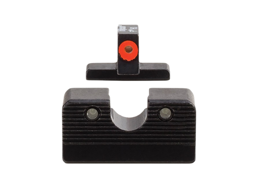 Trijicon HD XR Night Sight Set Green Tritium/Orange Outline Front, Tritium Rear, Black Frame, Fits FN 509