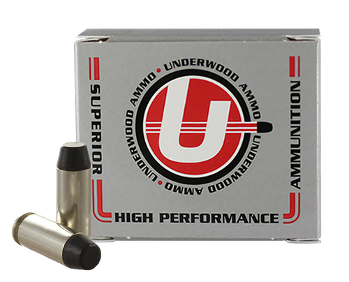 Underwood Flat Nose 10mm Auto Ammo 220gr Hard Cast 20 Rounds - 242