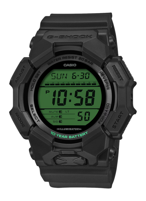 G-Shock/Vlc Distribution GD010BEG-1 Digital Black/Electro Green