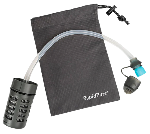RapidPure 01600105 Purifier + UltraLight Straw Black/Clear, 16" x 24" 2.4", Includes Travel Pouch