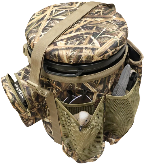 Mojo Outdoors Dove Game Bucket Swivel Seat Mossy Oak SGB Camo Carry Strap - HW2553