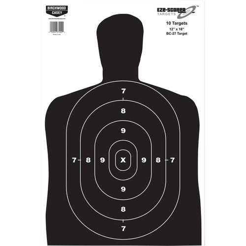 Birchwood Casey EZE-Scorer Target BC-27 Silhouette 12x18 in. 10 Pack