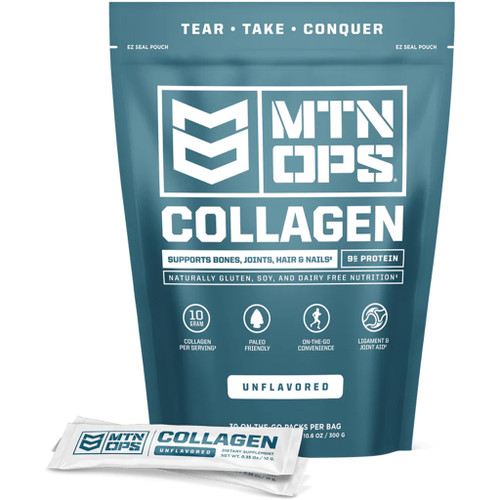 MTN Ops Collagen Unflavored Trail Packs 30 Count - 2130000330