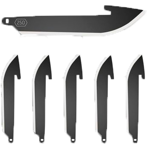Outdoor Edge Drop Point Replacement Blades Black 2.2" 6 Pack - RR22K-6C