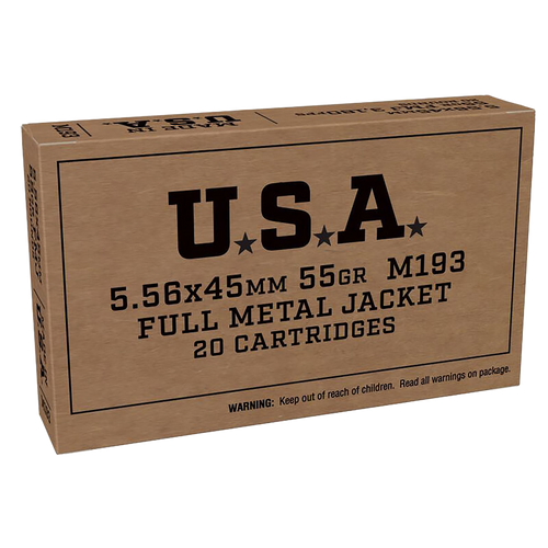Winchester Ammo USA 5.56x45mmNATO 55gr Full Metal Jacket 20 Per Box/50 Case