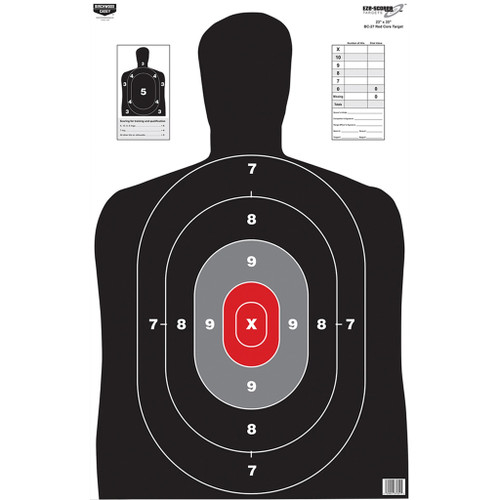Birchwood Casey EZE-Scorer Target BC-27 Red 23x35 in. 100 Pack - BC-37051