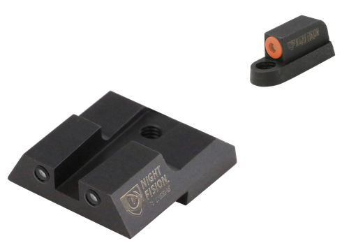 Night Fision Tritium Sights For CZ-USA Green Orange Outline Front Sight-Green Black Rear Sight CZ P-07/P-09