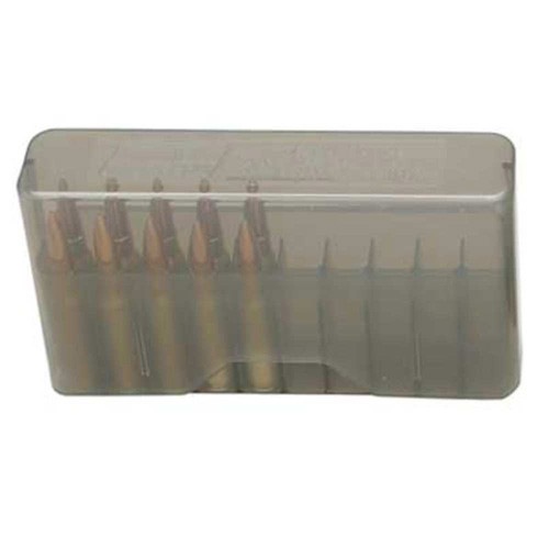 MTM Slip-Top Ammo Box 338 Win Magnum/7mm Clear Smoke Polypropylene 20-Round - J20LLD41