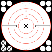 Birchwood Casey B/C Target Shoot-N-C 8" White/ Black X-Bull's-Eye 6 Targets