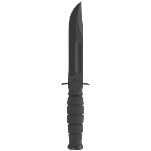 Ka-Bar Short Fixed Knife 5-1/4" Clip Point Blade Black