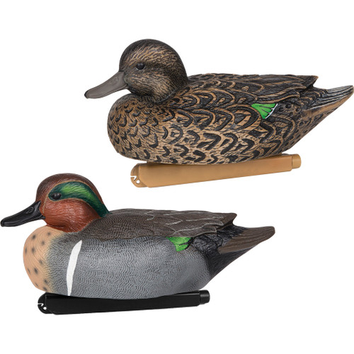 Zink Floater Duck Decoys Green Wing Teal 6 Pack