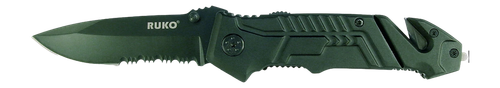 Ruko 440A 3-1/4"BLK Rubber Folding