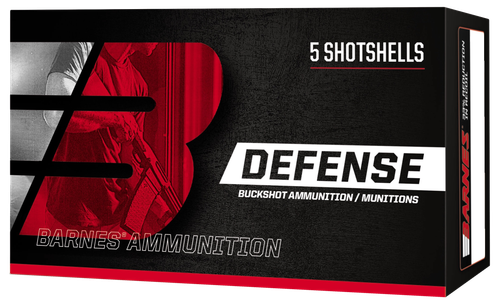 Barnes Defense 12 Gauge 3" 15 Pellets 00 Buck Shot, 5 Count - 32011