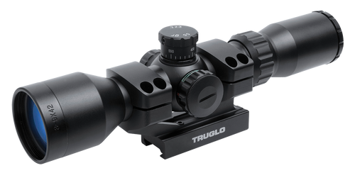Truglo Tru-Brite 30 3-9x 42mm Obj 28.8-12.1 ft @ 100 yds FOV 1" Tube Black Matte Finish Illuminated Duplex Mil-Dot