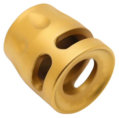 True Precision Inc Micro Compensator S-Type Gold 416R Stainless Steel 1/2"x28 Threads 9mm/380 ACP
