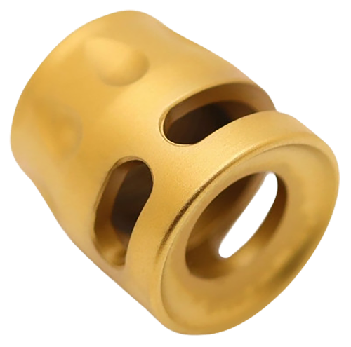 True Precision Inc Micro Compensator S-Type Gold 416R Stainless Steel 1/2"x28 Threads 9mm/380 ACP