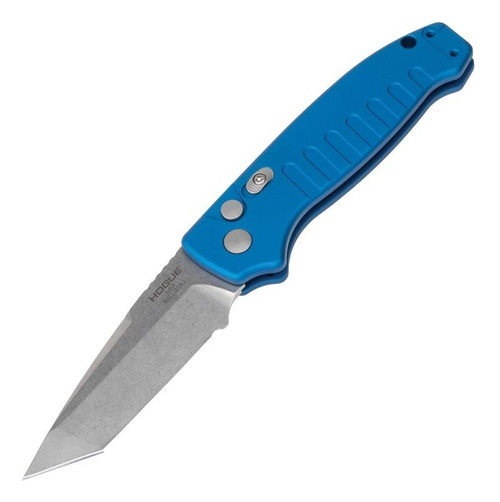 Hogue Knife Ballista I Automatic Folder Knife 3 1/2" Tanto Blade Blue - 64123