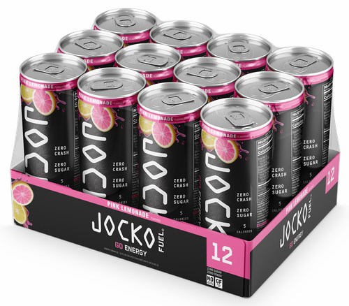 Jocko Fuel Pink Lemonade Energy Drinks 12oz 12 Pack - 29076