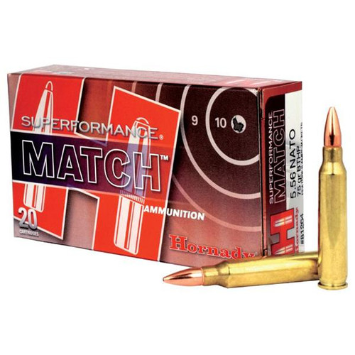 Hornady Superformance Rifle Ammunition 5.56X45 NATO 75 gr BTHP 20/ct