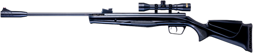 Beeman Sportsman Combo Gas Ram 177 Pellet 1rd, Black, Fixed Synthetic Stock, Fiber Optic Sights, 4x32mm Scope