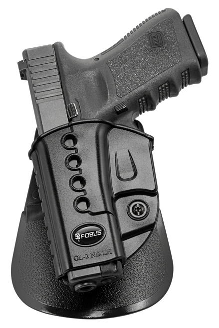 Fobus Passive Retention Evolution OWB Black Polymer Paddle Compatible w/ Glock 17/19/19X/22/23/31/32/34/35/44/45 Left Hand
