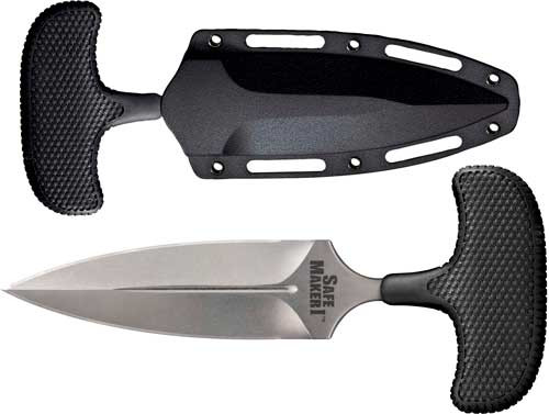 Cold Steel Safe Maker I 4.5" T Shape Push Knife with Kydex Sheath - 12DBST