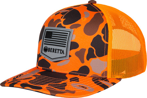 Beretta Cap PM Trucker R 112 Rubber Patch Blaze Duck Camo - BC049T1675085R