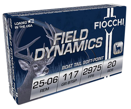 Fiocchi Field Dynamics 25-06Rem 117gr Pointed Soft Point 20 Per Box/10 Case