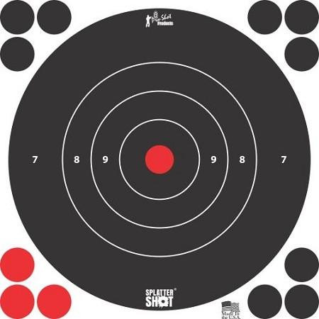 Pro-Shot Splatter 8" White Bullseye Target 6 Count - 8B-WHTE-6PK
