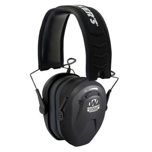 Walkers Game Ear Razor Compact Electronic Muff 23 dB Over the Head Black Polymer Fits Youth/Women
