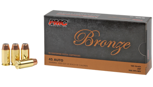 PMC Bronze 45 ACP AUTO Ammo 185 Grain Jacketed Hollow Point