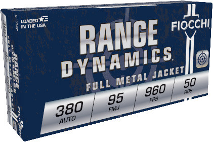 Fiocchi 380 ACP 95gr FMJ 50-Round 20BX/CS
