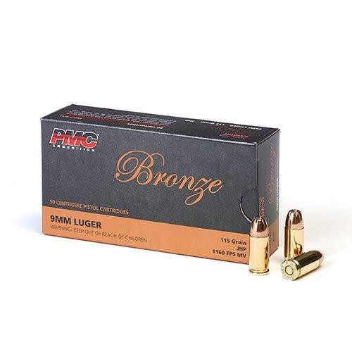 PMC Bronze Handgun Ammunition 9mm Luger 115 gr. JHP 50/ct