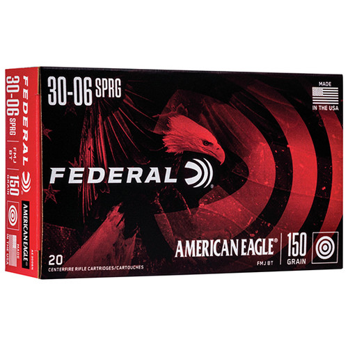 Federal American Eagle 30-06 Springfield Ammo 150gr FMJBT 20 Rounds - AE3006N
