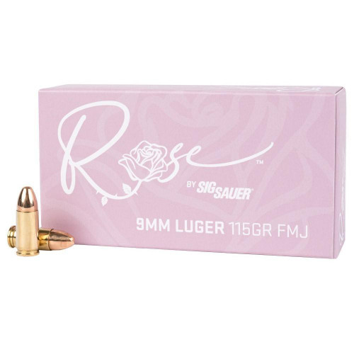 Sig Sauer Rose Handgun Ammunition 9mm Luger 115gr FMJ 50/ct