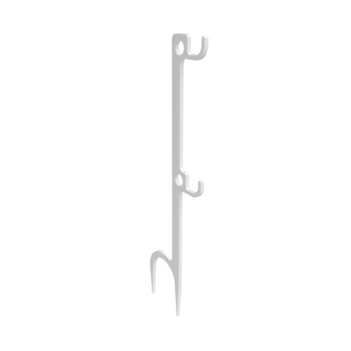Birchwood Casey Double Hook Steel Target Hanger Ground Stake White - BC-CFGSTH2