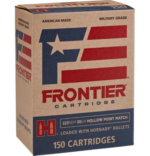 Frontier Cartridge Hornady Rifle Ammunition .223 Rem 55 gr Hp-Match 150/ct (Oriented)