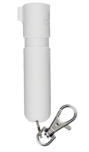 Sabre Mighty Discreet Pepper Spray W/Snap Clip White