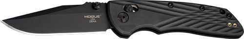 Hogue Deka Able Lock Fldr 3.25 Clip Point Blade Polymer Black