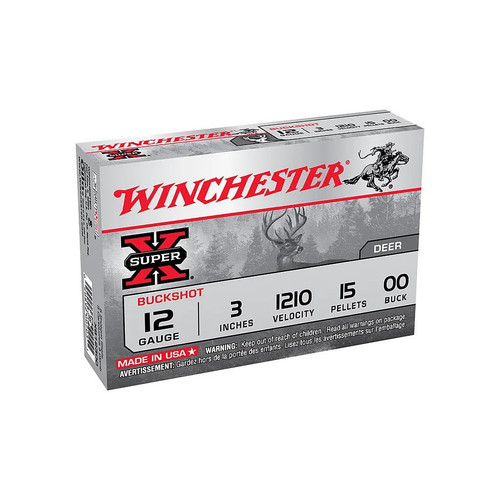 Winchester Super-X Buckshot Shotshells 12 ga 3" #00 15/ct