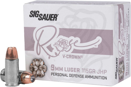 SIG Ammo 9MM 115gr Elite V-Crown JHP 20-Round 10BX/CS