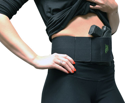 Sticky Belly Band Medium 32-42" Works W/ Holsters Black