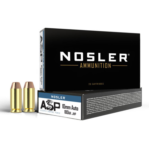 Nosler ASP Handgun Ammunition 10mm Auto 180gr JHP 50/ct