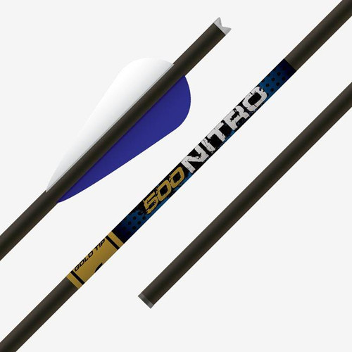 Gold Tip Nitro Crossbow Bolt 22in - Moon Nocks 4in Duravanes 1/2dz 6/Pack