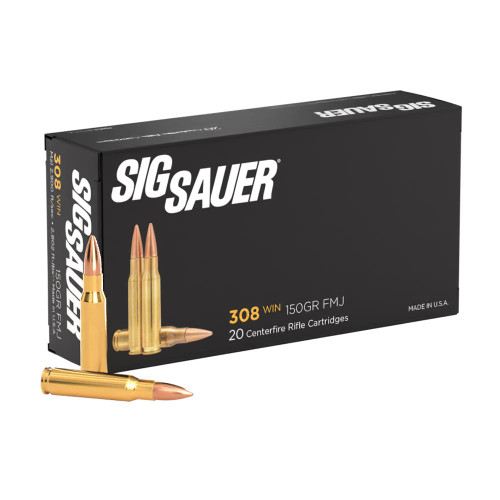 Sig Sauer Elite Ball Rifle Ammunition 308 WIN 150gr FMJ 20/ct